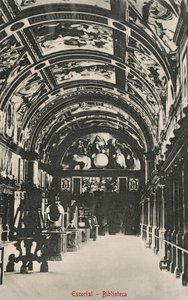 Biblioteca di El Escorial, Spagna (foto b/n) da Spanish Photographer