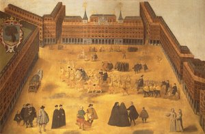 Vista di Plaza Mayor a Madrid da Spanish School