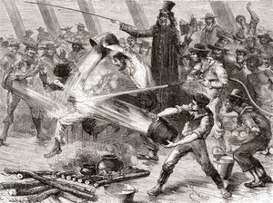 Cerimonia di attraversamento della linea a bordo del Simon Bolivar da Spanish School
