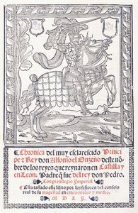 Alfonso XI, Re di Castiglia e León, a cavallo, 1551 da Spanish School