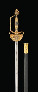 Spada con impugnatura in oro e diamanti, c.1814-15 da Spanish School