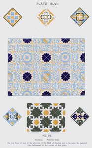 Azulejos, Piastrelle Dipinte (litografia a colori) da Spanish School