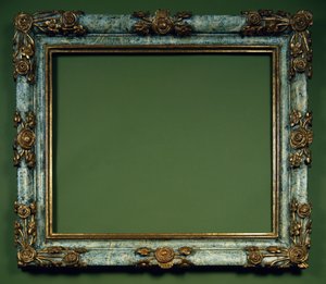Cornice intagliata nera e dorata