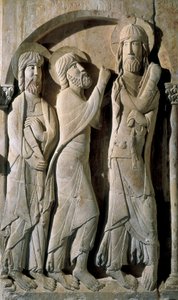 Cristo e i pellegrini di Emmaus, realizzato dal maestro di San Domenico di Silos da Spanish School
