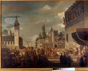Cristoforo Colombo presenta indigeni a Ferdinando II e Isabella I di Castiglia a Barcellona: la presentazione degli abitanti delle Americhe ai re cattolici da parte dell