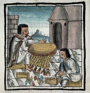 Codice della conquista del Messico: metodo di conservazione del cibo contro la fame da Spanish School