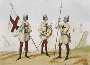 DE SOTTO, Serafin Maria, Conte di Clonard (1793 - 1862). Historia organica de las armas de Infanteria y Caballeria espanolas. 1851 - 1859. Fanti durante il regno dei Re Cattolici di Spagna. Alfiere, tamburino e lanciere della 