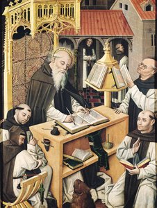 Interno di uno scriptorium, Scuola di Segovia da Spanish School