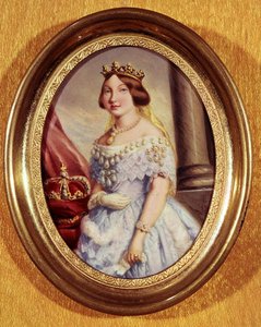 Miniatura del ritratto della Regina Isabella II