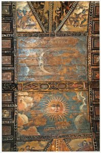Soffitto dipinto del santuario di Nostra Signora degli Eremiti ad As Ermidas, Galizia, Spagna. XVII secolo da Spanish School