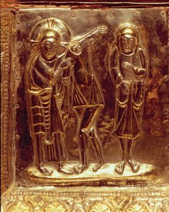 Pannello di un reliquiario contenente le reliquie di Sant