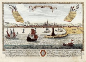 Porto di Barcellona, fine XVIII secolo da Spanish School