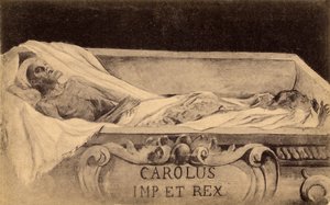 Cartolina della mummia di Carlo V nell