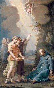 San Sebastiano di Aparicio riceve cibo dagli angeli, fine XVIII secolo
