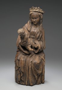 Figura seduta della Vergine che tiene il Bambino Gesù
