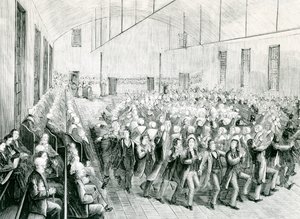 Incontro degli Shaker a New Lebanon, New York, 1873
