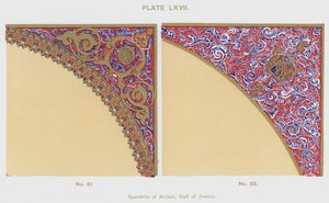 Spandrel degli Archi, Sala della Giustizia (litografia a colori)
