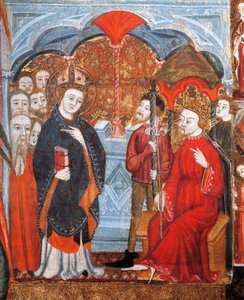 San Lazzaro che riceve i primi cristiani di Marsiglia alla presenza del Re di Provenza da Spanish School