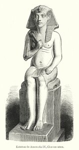 Statua del faraone egizio Amenhotep IV (Akhenaton) da Spanish School