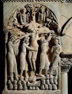La discesa dalla croce (maestro di San Domenico di Silos, XII secolo) (rilievo su pietra) da Spanish School