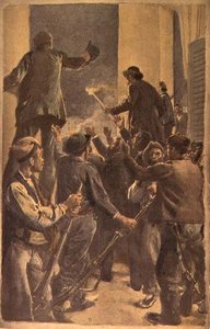 La proclamazione del Consiglio Rivoluzionario nel Municipio di Barcellona, 29 settembre 1868 da Spanish School
