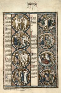 La Bibbia Moralisee di Toledo f.7v da Spanish School