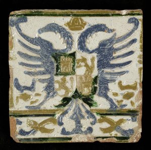 Piastrella con gli Stemmi di León e Castiglia, 1525