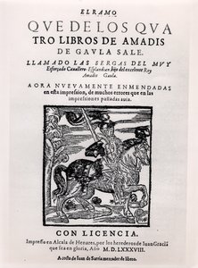Pagina del titolo di Amadis de Gaula, 1588 da Spanish School