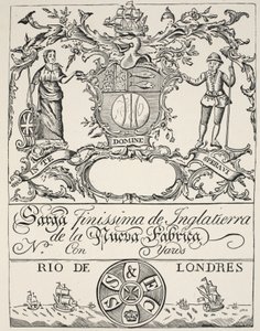 Etichetta commerciale della South Sea Company