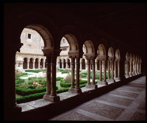 Vista del chiostro del Monastero Reale di Las Huelgas de Burgos da Spanish School