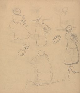 Cave of the Golden Calf: Studi di una donna con cappotto e cappello da Spencer Frederick Gore