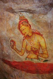 Le Danzatrici delle Nuvole, dalla Fortezza di Roccia (dettaglio) da Sri Lankan School