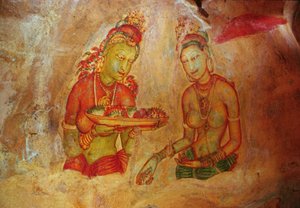 Le Danzatrici delle Nuvole, dalla Fortezza di Roccia (dettaglio) da Sri Lankan School