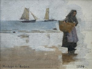 Pescatrice su una Spiaggia