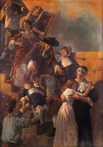 Il Grande Incendio di Londra, 1666, 1898 da Stanhope Alexander Forbes