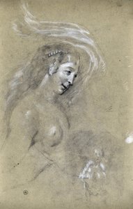 Studio di profilo di donna (disegno) da Stanislas Torrents y de Amat