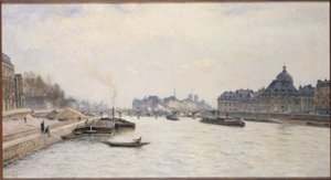 Le pont des Arts, vista dal pont Royal, ca. 1884 da Stanislas Victor Edouard Lepine