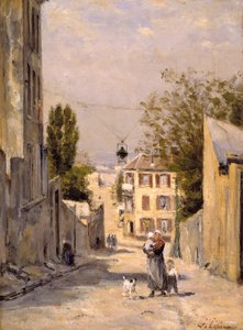 La Rue de Norvins, Montmartre da Stanislas Victor Edouard Lepine