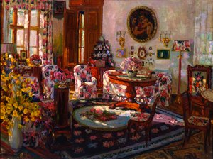 Interno nella casa padronale di Brasovo, 1912 da Stanislav Julianovic Zukovskij
