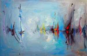 Riflessi su barche astratte da Stanislav Lazarov