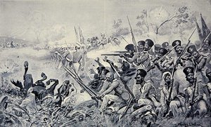 La Brigata di Godby che fa una coraggiosa resistenza circondata dai Sikh, Battaglia di Chilianwala da Stanley L. (after) Wood