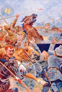 La carica dei 9th Lancers durante la ritirata da Mons da Stanley L. (after) Wood