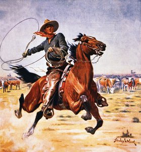 Cowboy con lazo da Stanley L. Wood