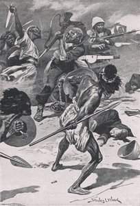 La battaglia di Abu-Klea, 17 gennaio 1885, illustrazione da British Battles on Land and Sea, 1915 da Stanley L. Wood