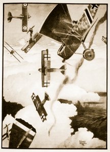 Un combattimento aereo, illustrazione da 