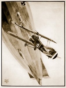 L.T. Culley abbatte il suo Zeppelin, illustrazione da 