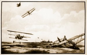 La morte di Richthofen, illustrazione da 