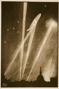 Raid Zeppelin su Londra, illustrazione da 