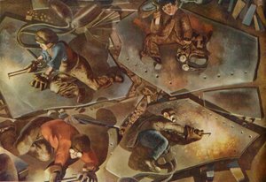 Costruzione sul Clyde: Bruciatori, 1940 da Stanley Spencer