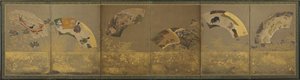 Sei ventagli: soggetti vari, periodo Momoyama o Edo, 1590-1640 da Sôtatsu
